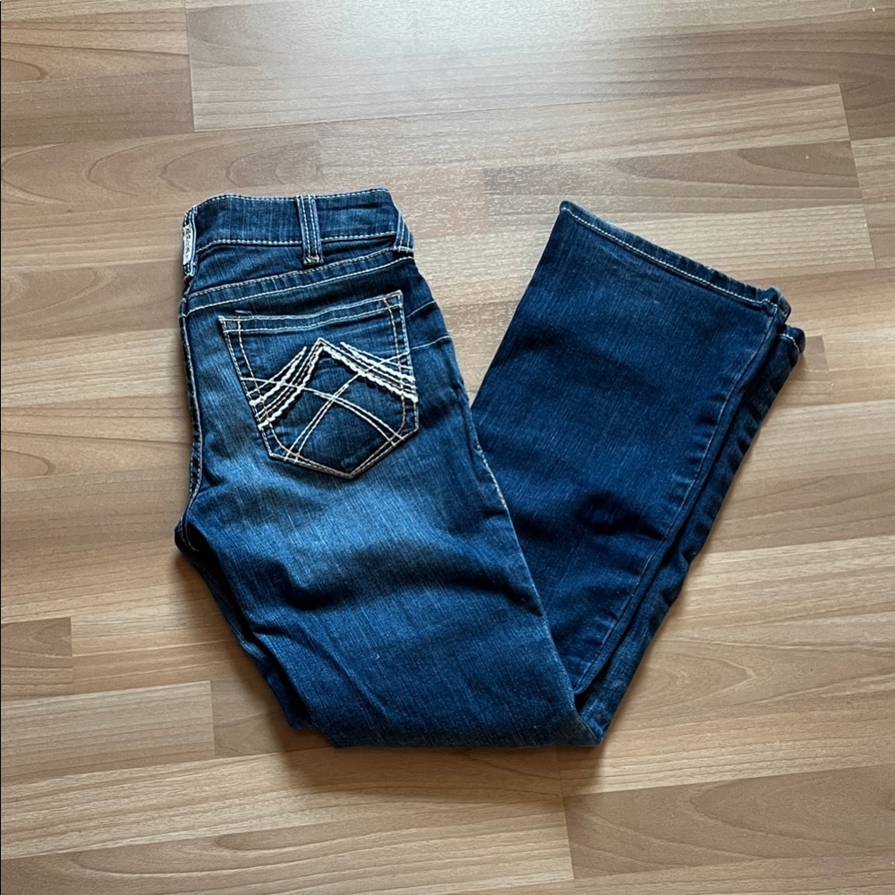 27S Ariat REAL Denim Women's Dark Blue Boot Cut Jeans